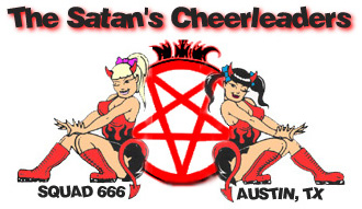 Satans' cheerleaders banner